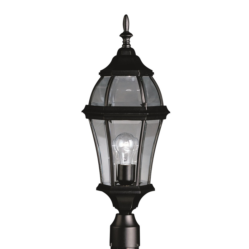 Kichler 9992BK Townhouse One Light Outdoor Post Mount, Black