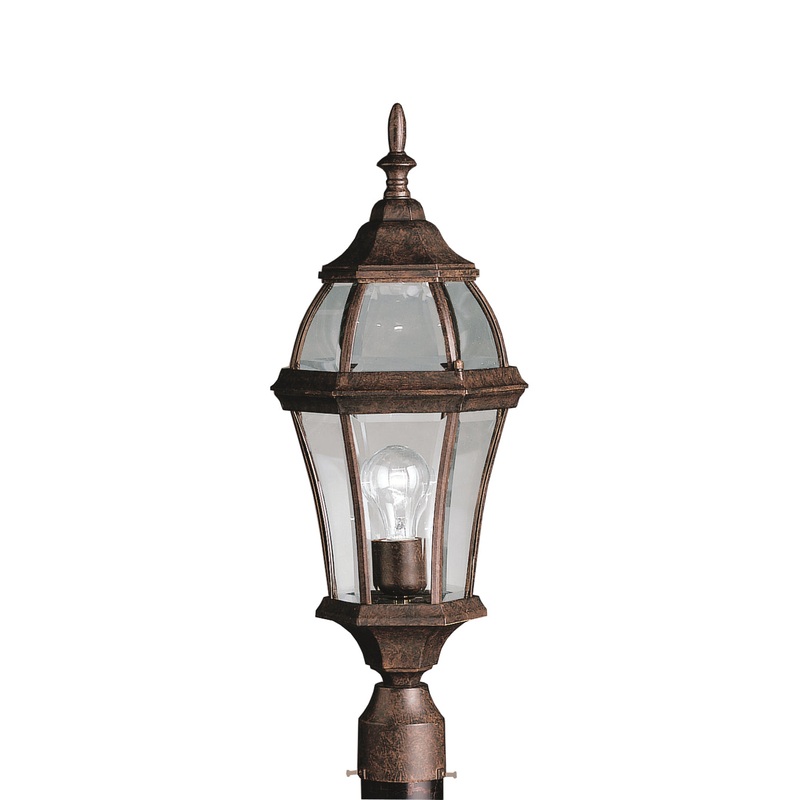 Kichler 9992TZ Townhouse One Light Outdoor Post Mount, Tannery Bronze (Discontinued)