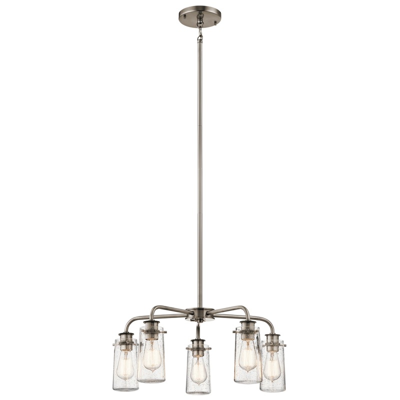 Kichler 43058CLP Braelyn Five Light Chandelier, Classic Pewter