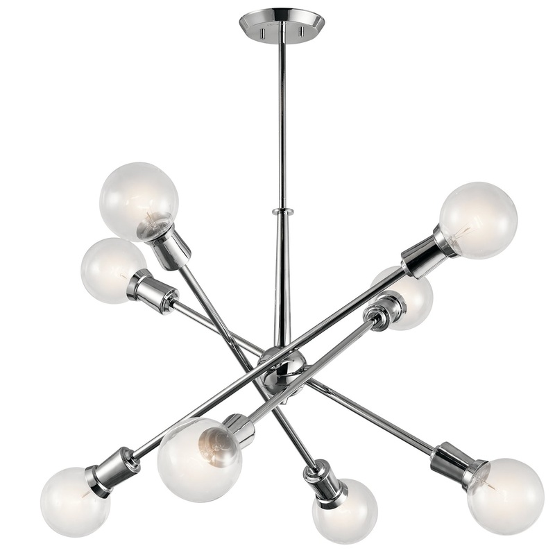 Kichler 43118CH Armstrong Eight Light Chandelier, Chrome