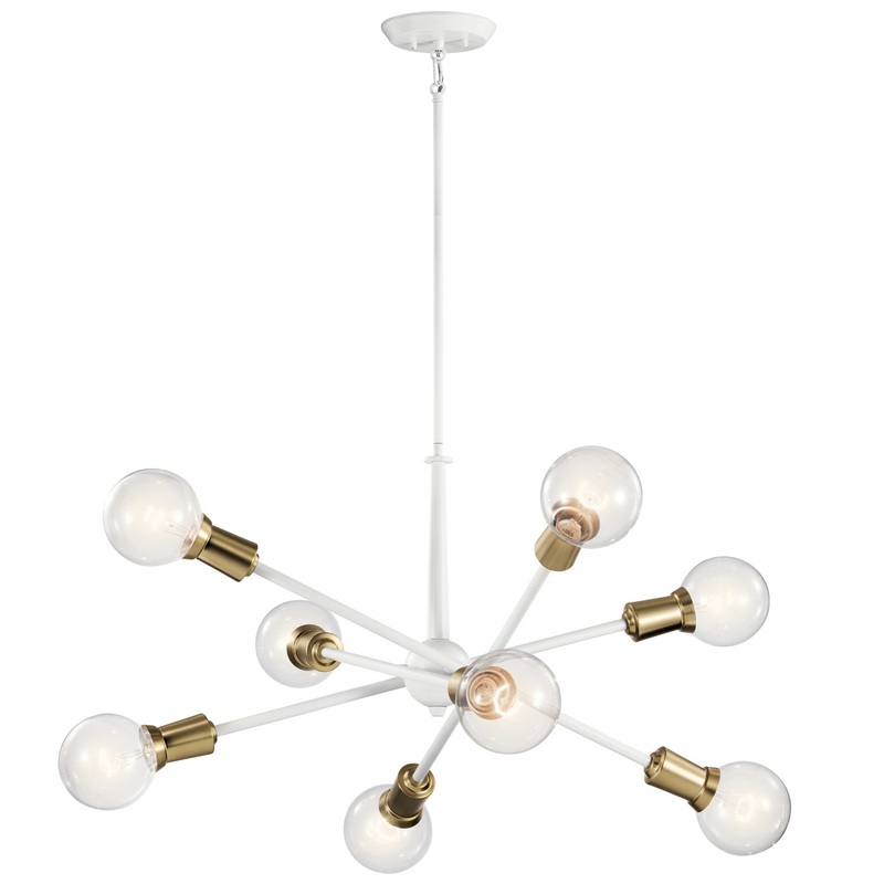 Kichler 43118WH Armstrong Eight Light Chandelier, White