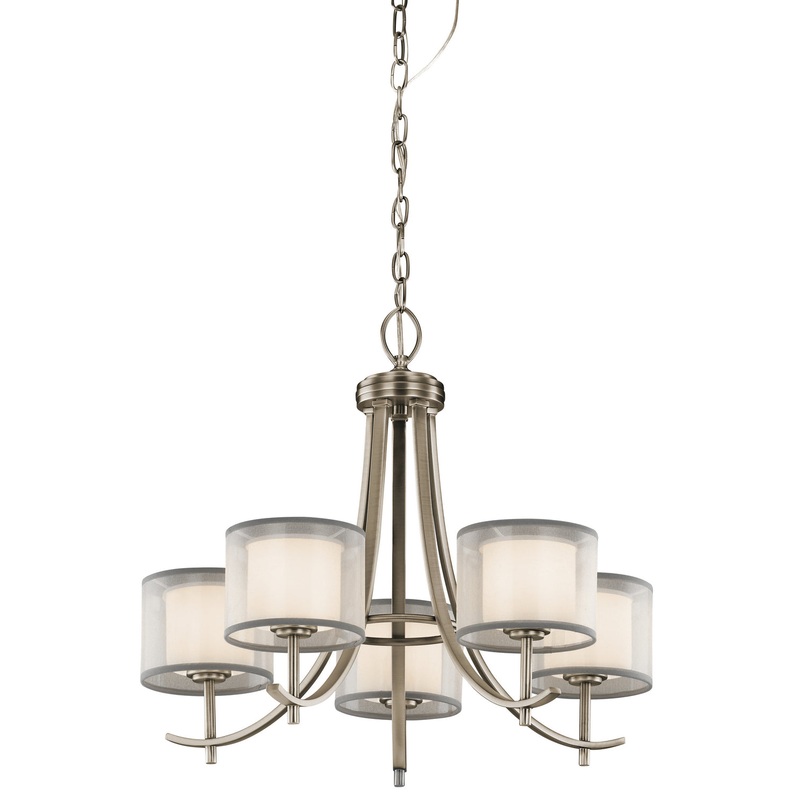 Kichler 43149AP Tallie Five Light Chandelier, Antique Pewter