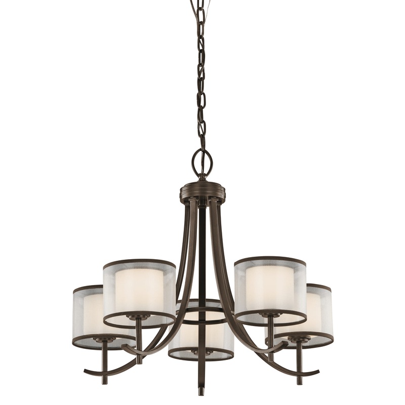 Kichler 43149MIZ Tallie Five Light Chandelier, Mission Bronze (Discontinued)