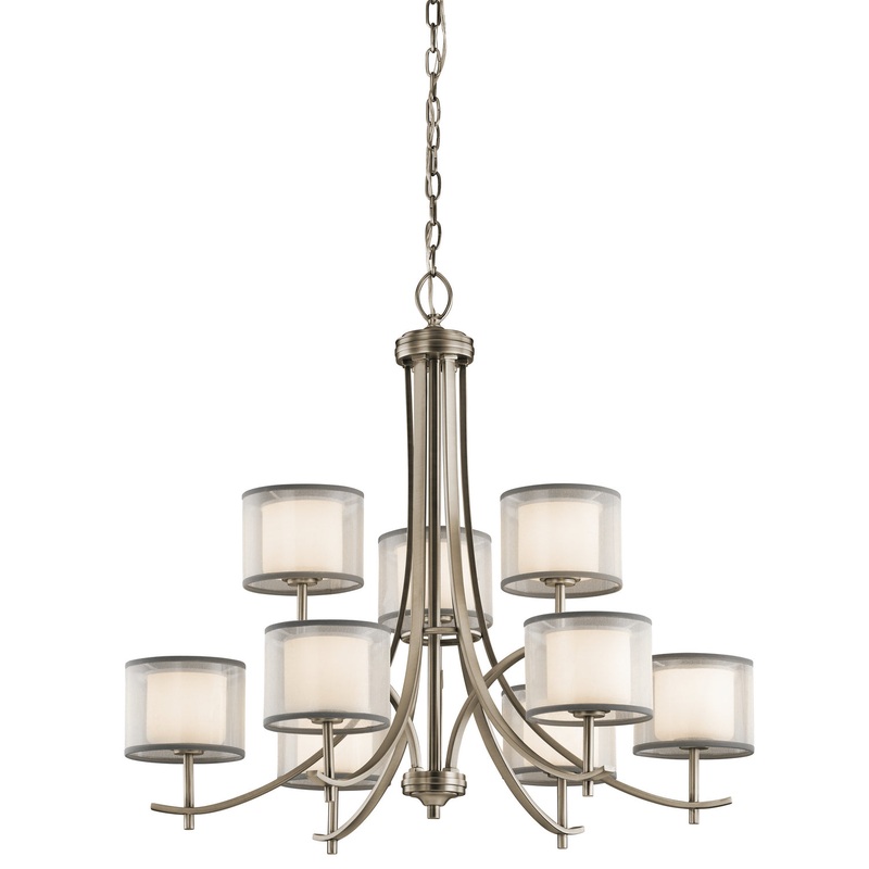 Kichler 43150AP Tallie Nine Light Chandelier, Antique Pewter (Discontinued)