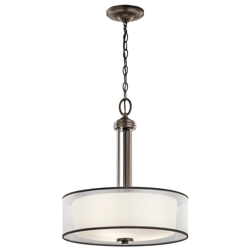 Kichler 43153MIZ Tallie Three Light Pendant, Mission Bronze (Discontinued)