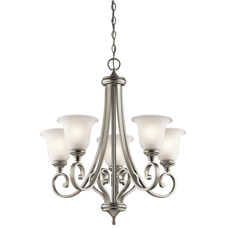 Kichler 43156NI Monroe Five Light Chandelier, Brushed Nickel (Discontinued)