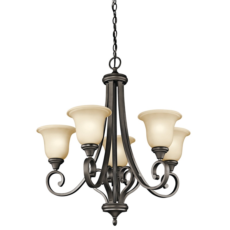 Kichler 43156OZ Monroe Five Light Chandelier, Olde Bronze (Discontinued)