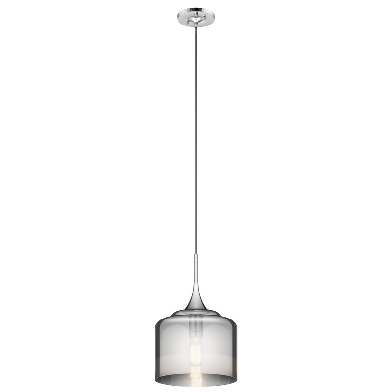 Kichler 43354CH Tabot One Light Pendant, Chrome
