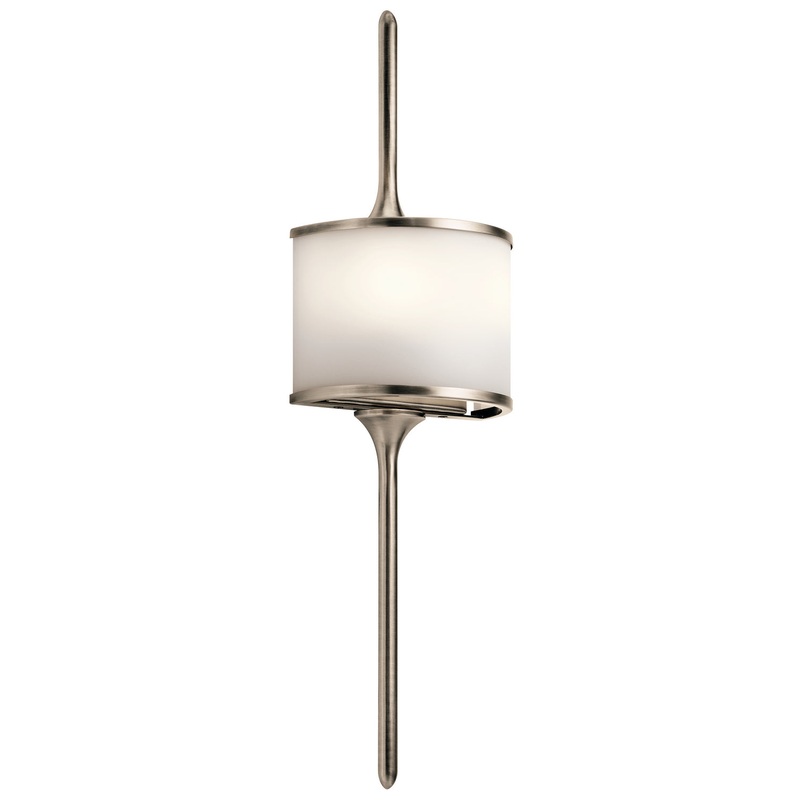 Kichler 43375CLP Mona Two Light Wall Sconce, Classic Pewter (Discontinued)