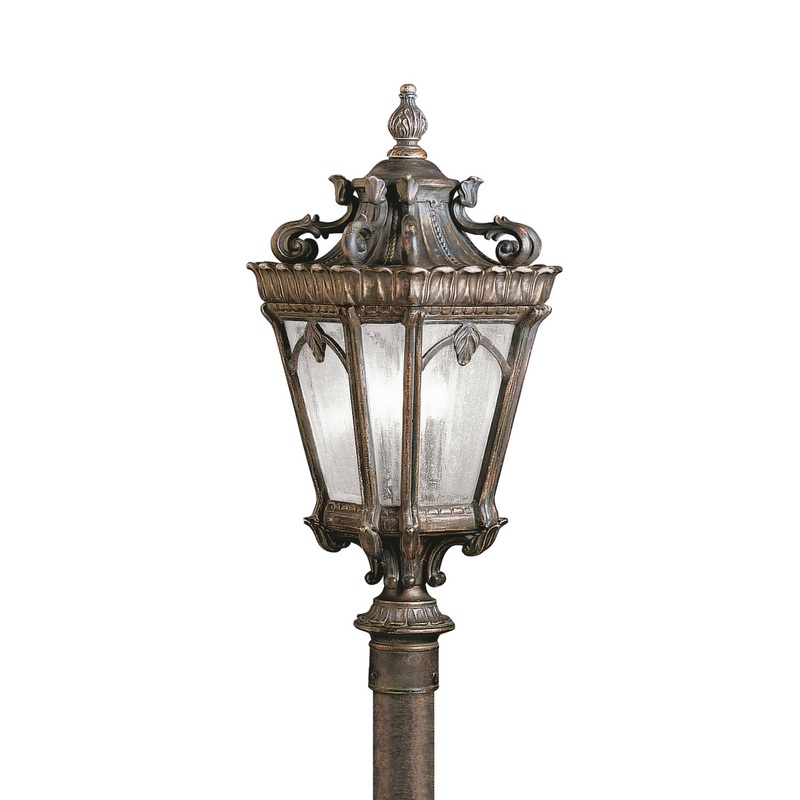 Kichler 9558LD Tournai Three Light Outdoor Post Mount, Londonderry