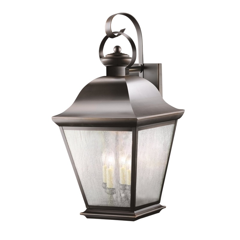 Kichler 9704OZ Mount Vernon Four Light Outdoor Wall Mount, Olde Bronze