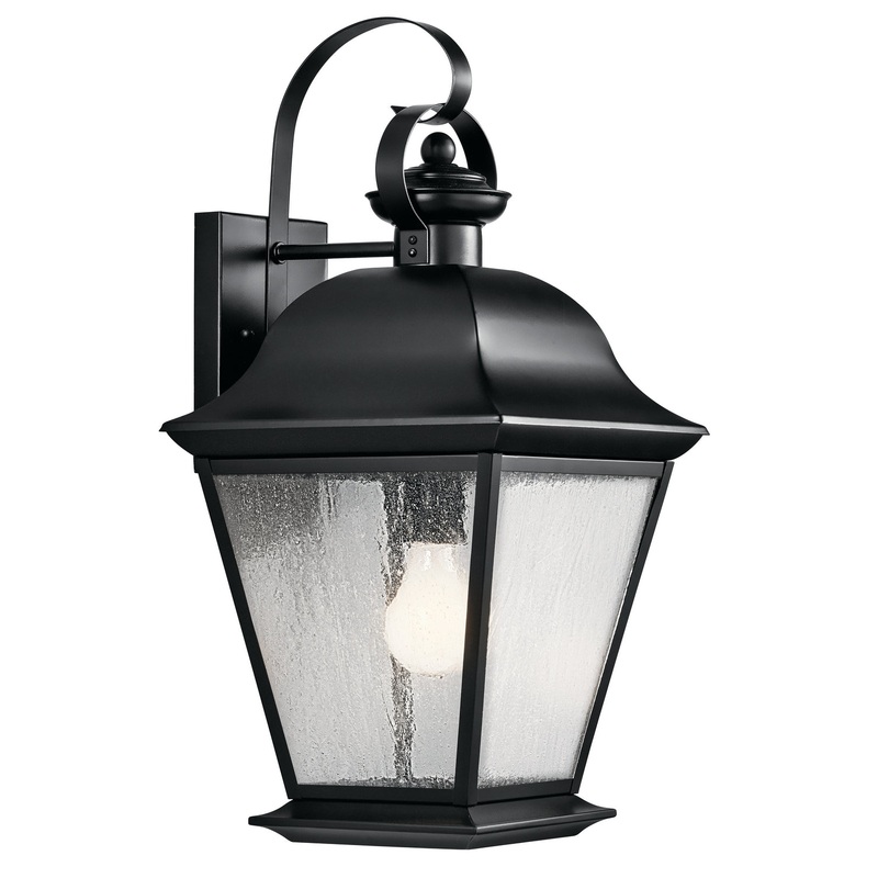 Kichler 9709BK Mount Vernon One Light Outdoor Wall Mount, Black