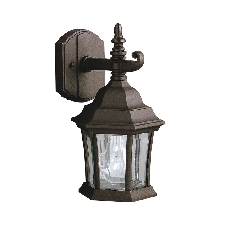 Kichler 9788BK Townhouse One Light Outdoor Wall Mount, Black