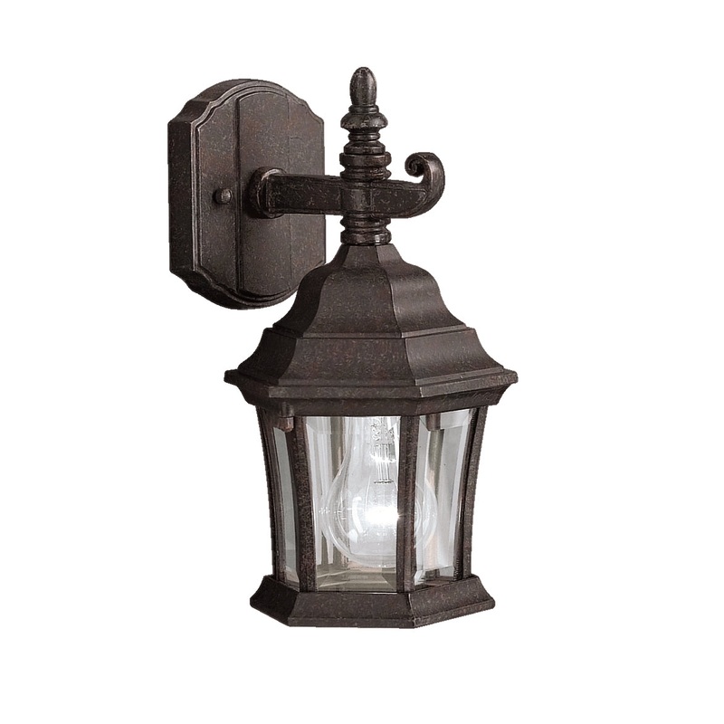 Kichler 9788TZ Townhouse One Light Outdoor Wall Mount, Tannery Bronze (Discontinued)