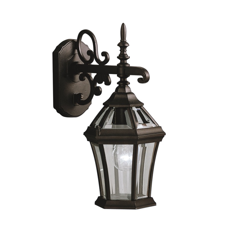 Kichler 9789BK Townhouse One Light Outdoor Wall Mount, Black