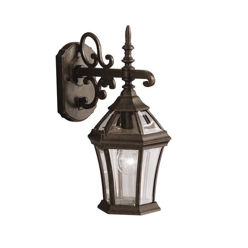 Kichler 9789TZ Townhouse One Light Outdoor Wall Mount, Tannery Bronze (Discontinued)
