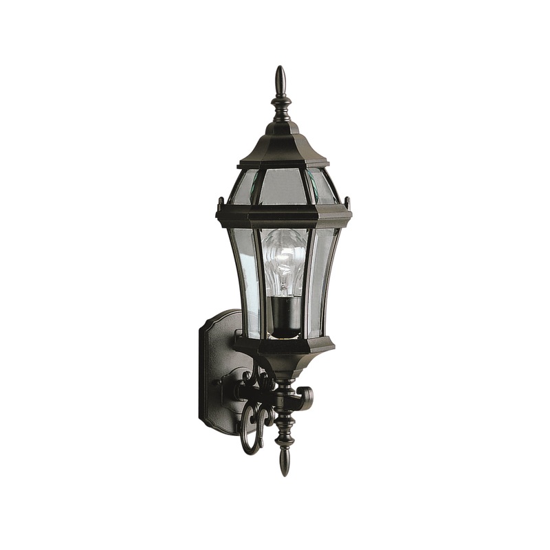 Kichler 9790BK Townhouse One Light Outdoor Wall Mount, Black