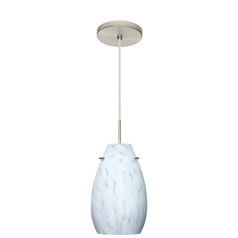 Besa 1JT-412619-SN Pera One Light Pendant Satin Nickel
