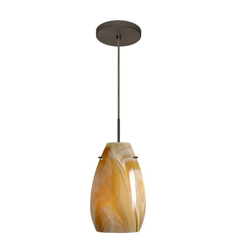 Besa 1JT-4126HN-LED-BR Pera One Light Pendant Bronze