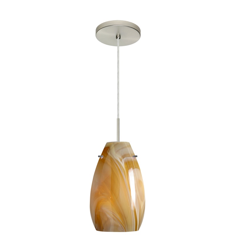 Besa 1JT-4126HN-LED-SN Pera One Light Pendant Satin Nickel