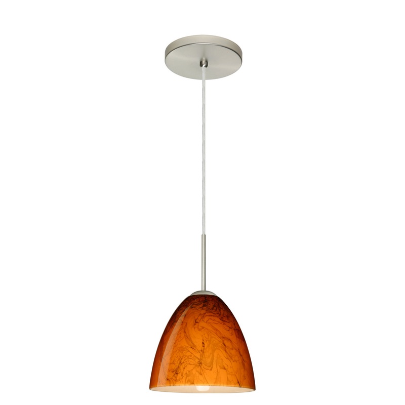 Besa 1JT-4470HB-LED-SN Vila One Light Pendant Satin Nickel