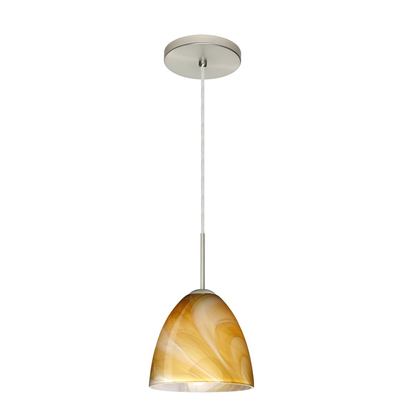 Besa 1JT-4470HN-LED-SN Vila One Light Pendant Satin Nickel