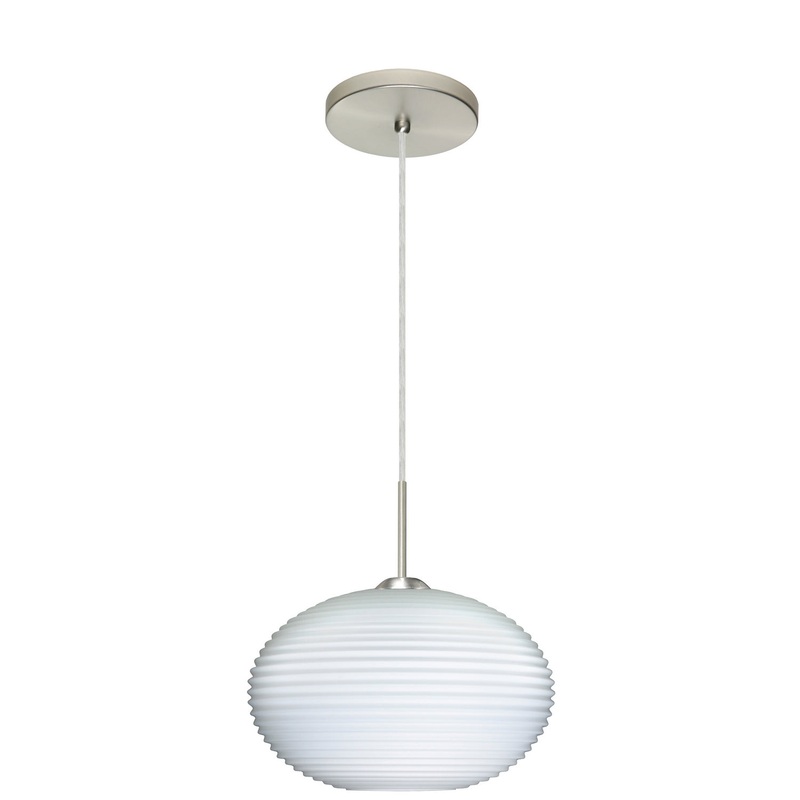 Besa 1JT-491307-LED-SN Pape One Light Pendant Satin Nickel