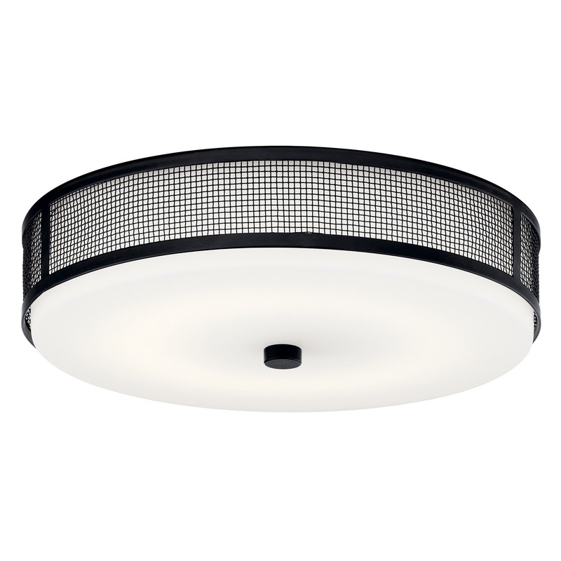 Kichler 42379BKLEDR Ceiling Space LED Flush Mount, Black