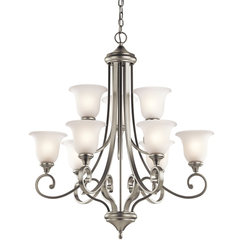 Kichler 43159NIL18 Monroe LED Chandelier, Brushed Nickel (Discontinued)