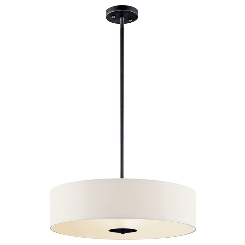 Kichler 42121BK Three Light Pendant, Black
