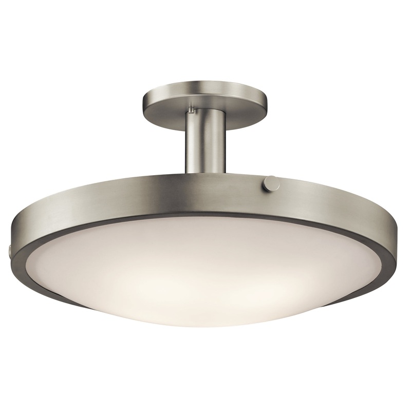 Kichler 42246NI Lytham Four Light Semi Flush Mount, Brushed Nickel