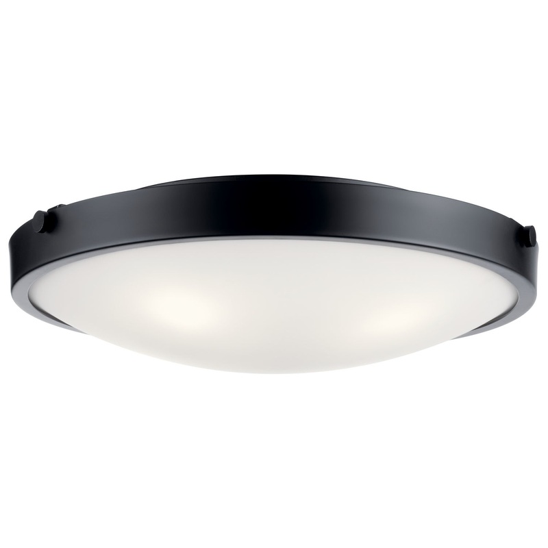 Kichler 42276BK Lytham Four Light Flush Mount, Black