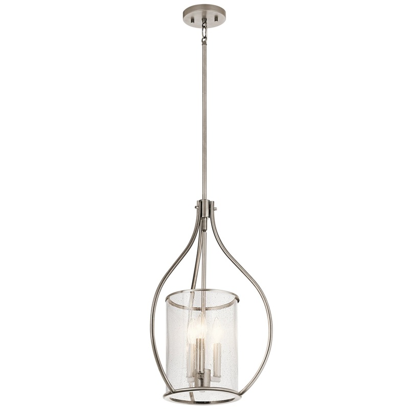 Kichler 42495CLP Fiona Three Light Foyer Pendant, Classic Pewter (Discontinued)