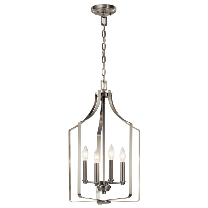 Kichler 42496NI Morrigan Four Light Mini Chandelier, Brushed Nickel
