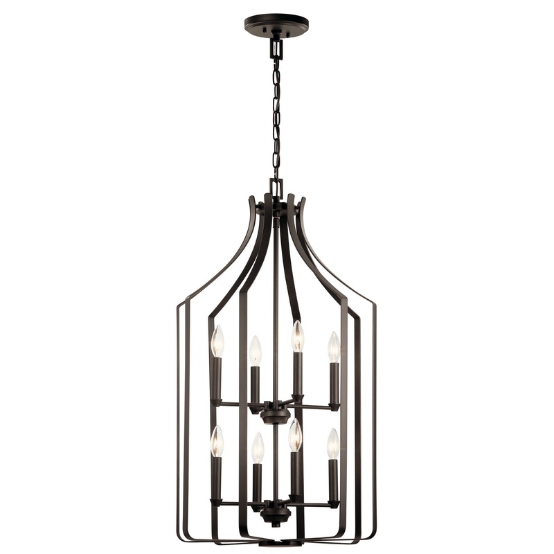 Kichler 42498OZ Morrigan Eight Light Foyer Chandelier, Olde Bronze