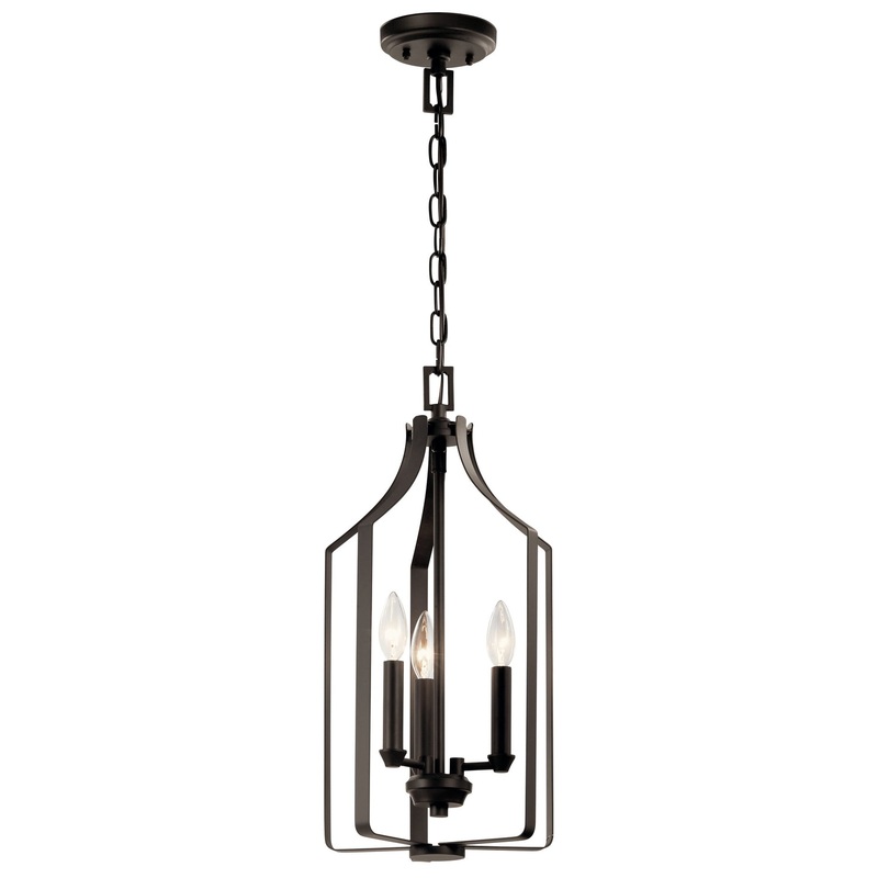 Kichler 42499OZ Morrigan Three Light Foyer Pendant, Olde Bronze