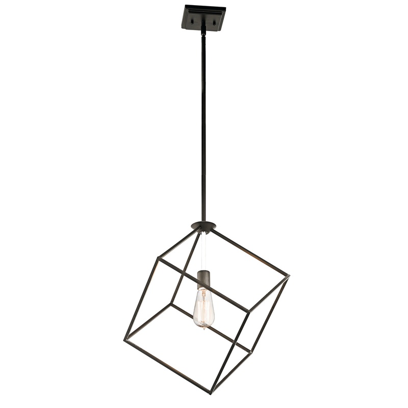 Kichler 42525OZ Cartone One Light Pendant, Olde Bronze