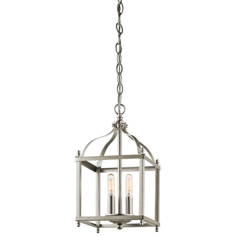 Kichler 42565NI Larkin Two Light Pendant, Brushed Nickel