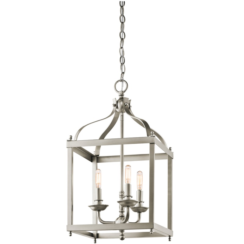 Kichler 42566NI Larkin Three Light Pendant, Brushed Nickel