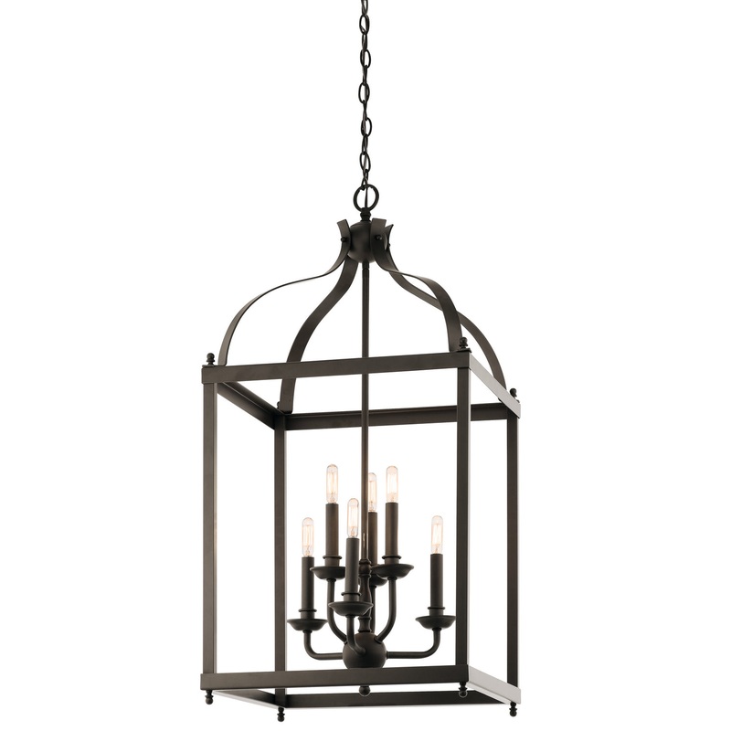 Kichler 42568OZ Larkin Six Light Foyer Chandelier, Olde Bronze