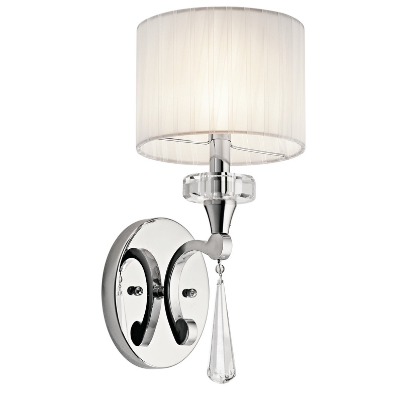 Kichler 42634CH Parker Point One Light Wall Sconce, Chrome