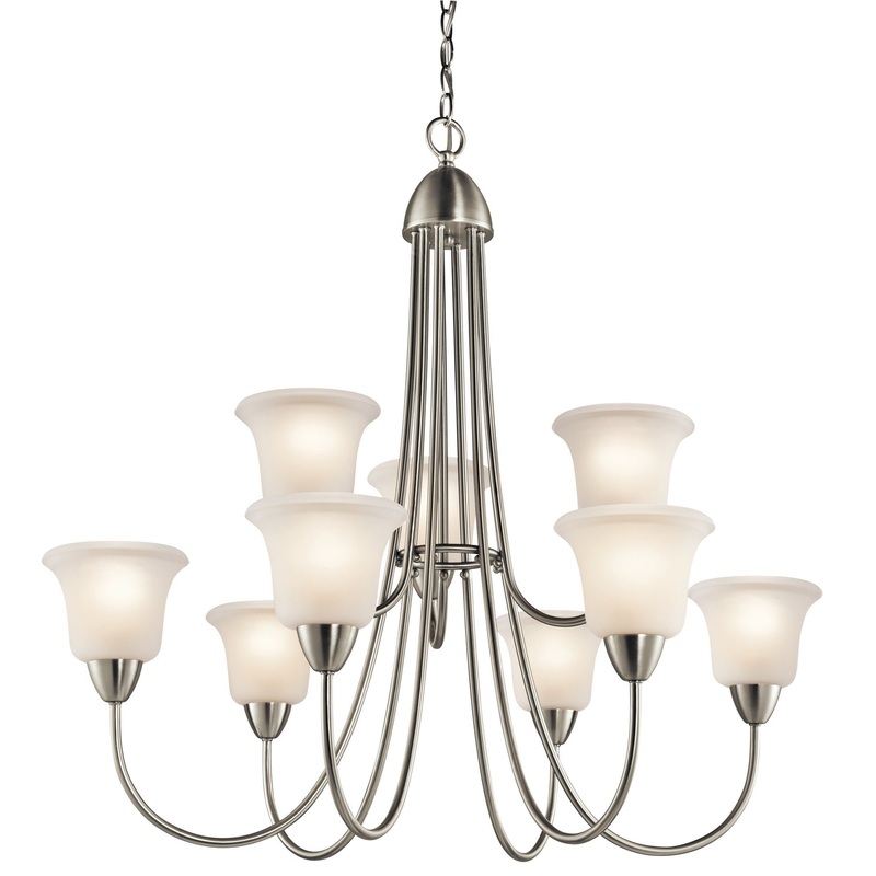 Kichler 42885NI Nicholson Nine Light Chandelier, Brushed Nickel (Discontinued)