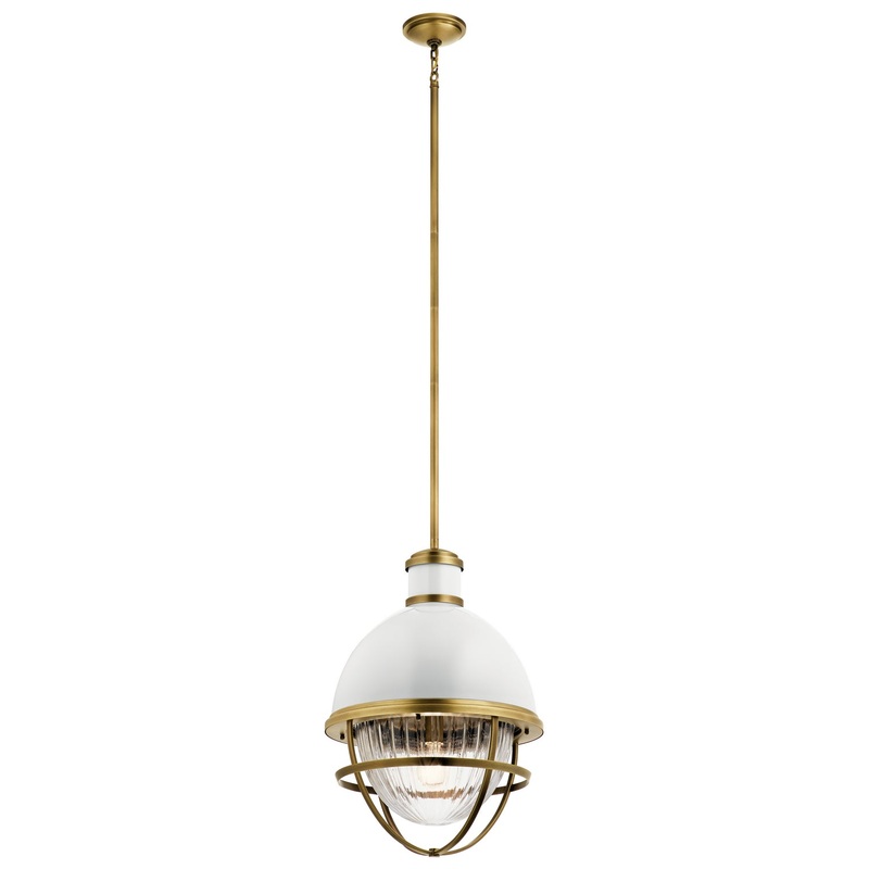 Kichler 43012NBR Tollis One Light Foyer Pendant, Natural Brass