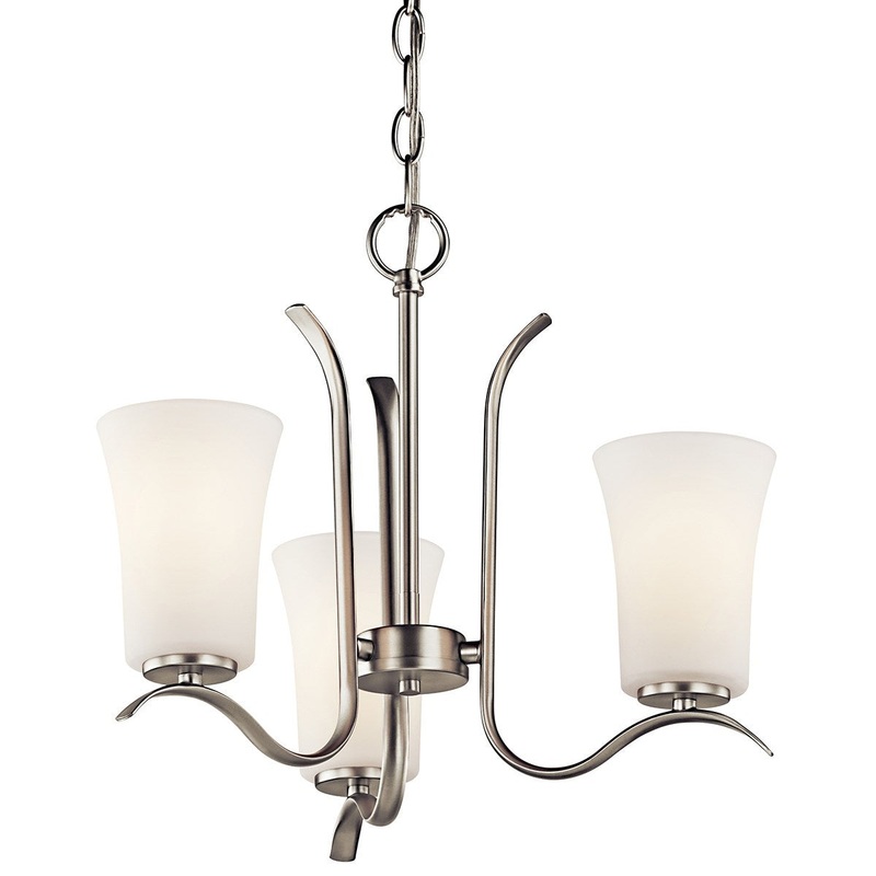 Kichler 43073NIL18 Armida LED Mini Chandelier, Brushed Nickel