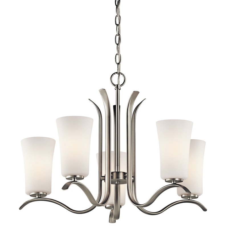 Kichler 43074NI Armida Five Light Chandelier, Brushed Nickel