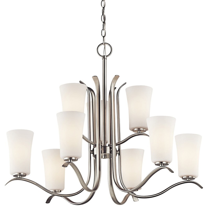 Kichler 43075NIL18 Armida LED Chandelier, Brushed Nickel