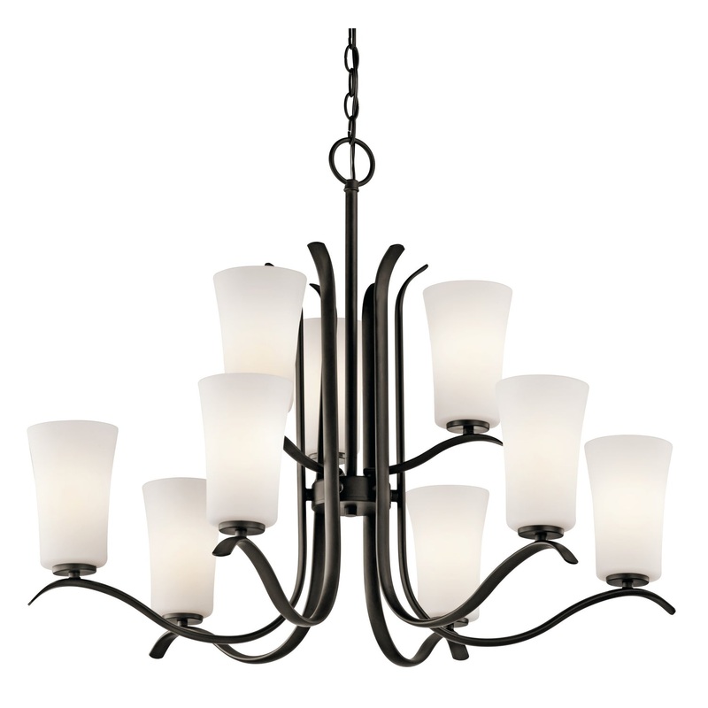 Kichler 43075OZ Armida Nine Light Chandelier, Olde Bronze