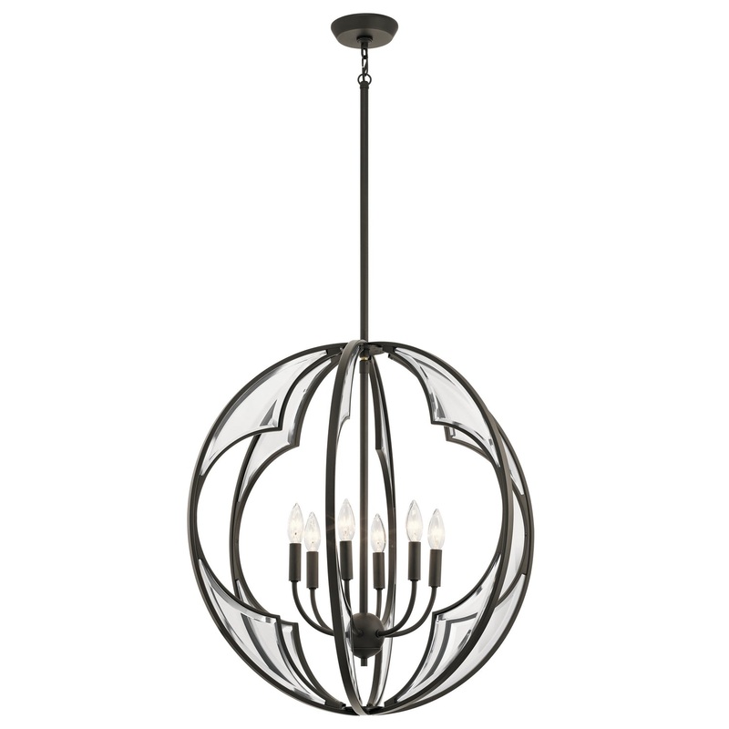 Kichler 43097OZ Montavello Six Light Chandelier, Olde Bronze