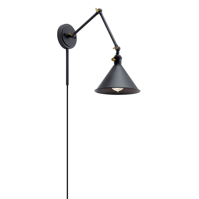 Kichler 43115BK Ellerbeck One Light Wall Sconce, Black