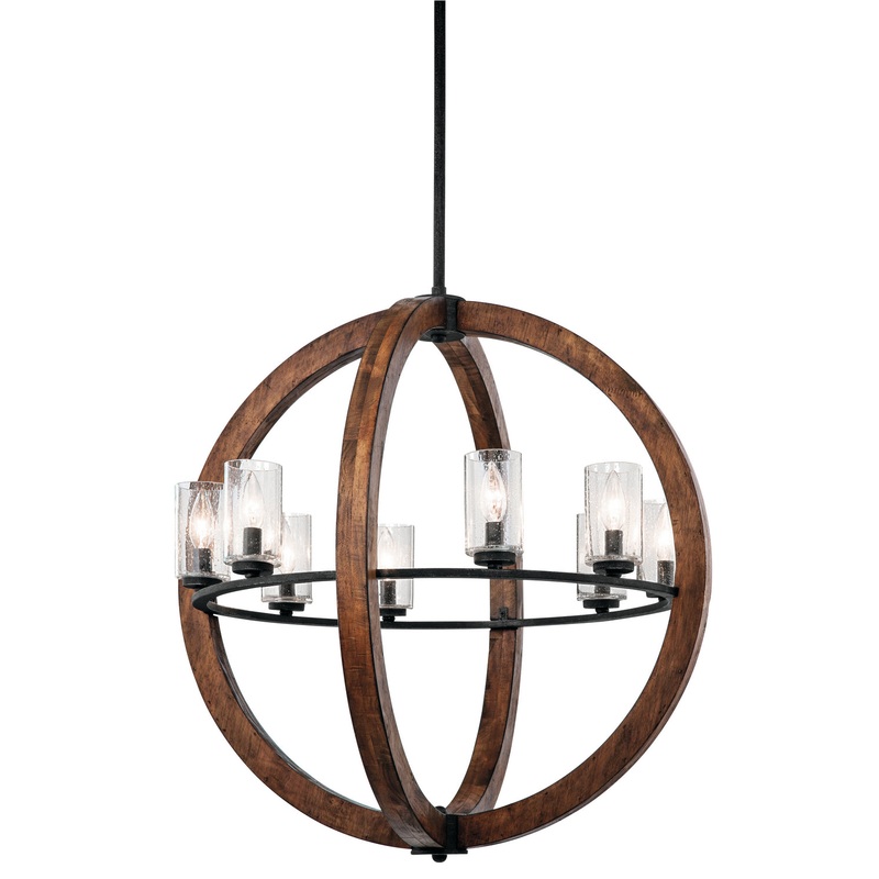 Kichler 43190AUB Grand Bank Eight Light Chandelier, Auburn Stained Finish